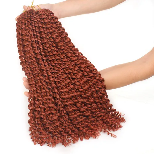 Vista 5 de Mechones de cabello muy rizados de material sintético, extensiones para unir con ganchillo