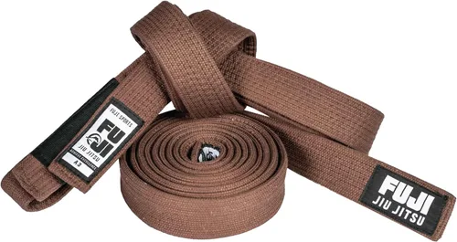 Vista 9 de Fuji Cinturón BJJ de tejido de perlas prémium Negro