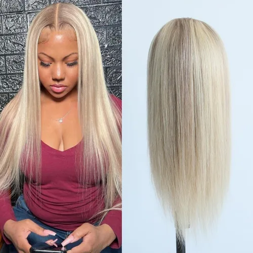 Vista 4 de Pelucas de encaje frontal Bob, pre-arrancadas, lisas, sin pegamento, 130% de densidad, cortas, cabello humano virgen brasileño con cabello de bebé