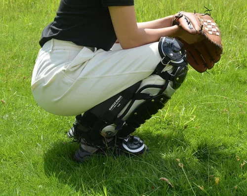 Vista 5 de Rodilleras para niños, jóvenes y adultos, diseño mejorado, soporte de rodilla para béisbol y softbol, rodilleras, cuña, con cojín suave y duradero