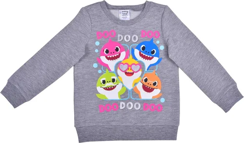 Vista 2 de Nickelodeon Baby Shark - Conjunto de camiseta y pantalón deportivo de manga larga para bebés, niños pequeños y pequeños, color rosagris
