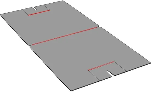 Vista 4 de Tiempo Estimado Spanish Red Yellow Folding Coroplast A-Frame with Double-Sided 23in x23in