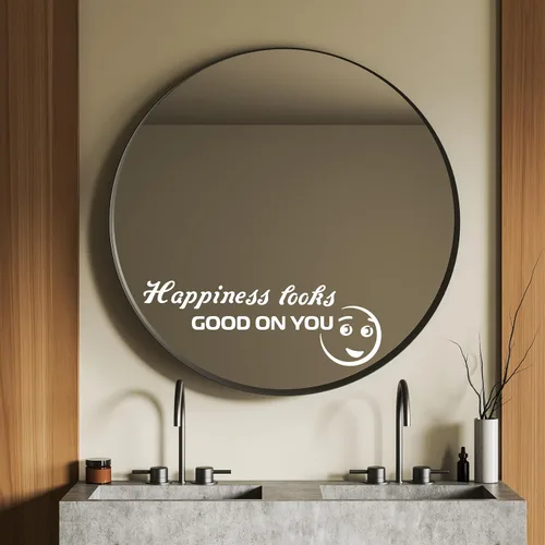 Vista 17 de Calcomanía de espejo "Yes You Can Sign with Exclamation Mark - Yes You Can Words of Inspiration Decor - Diferentes fuentes Yes You Can Sign