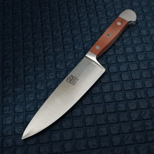 Vista 5 de Güde Alpha Pear Series Cuchillo de chef forjado a mano/afilado con mango de madera de pera de lujo de 6 pulgadas, fabricado en Solingen, Alemania
