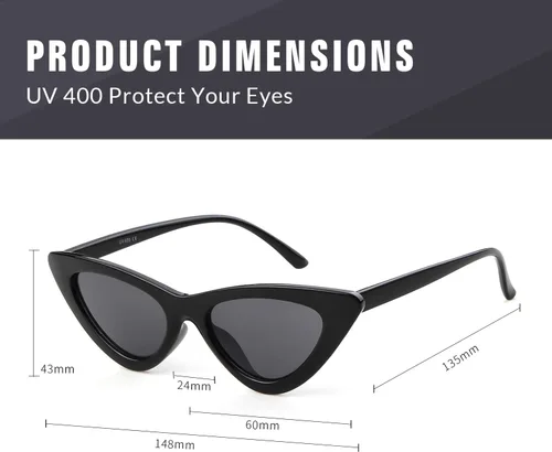 Vista 6 de Gifiore - Lentes de sol para mujer, diseño retro vintage