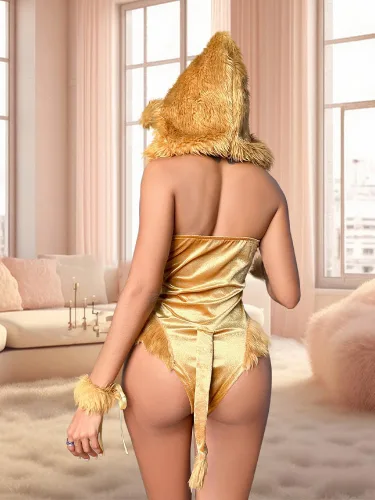 Vista 3 de Women's Lingerie Sexy Anime Cosplay Lingerie Halloween Lion Costume Sexy Maid Lingerie for Women