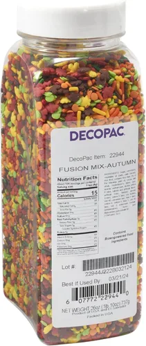 Vista 15 de DECOPAC Bloom Sweet Bloom Deluxe Fusion Mix, 26 onzas, chispas de caramelo elegantes en recipiente portátil, chispas comestibles para pasteles