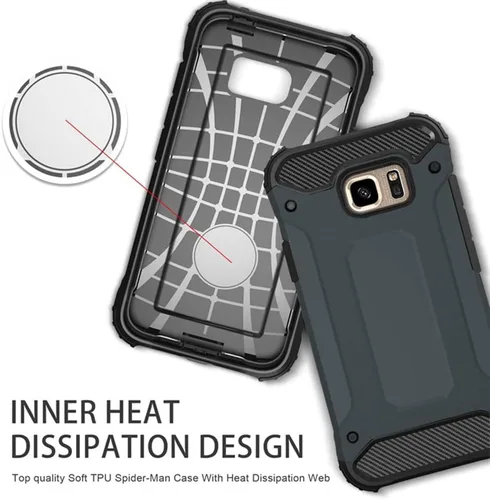 Vista 5 de Asuwish Funda para teléfono Samsung Galaxy S8 Plus con protector de pantalla y delgada y resistente híbrida de doble capa, accesorios protectores