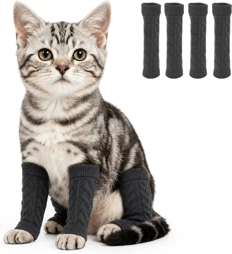 Vista 25 de ROZKITCH Protector de codo para perro, 2 patas delanteras y 2 patas traseras para rodilla, envoltura para codo de mascota, protector para calentar