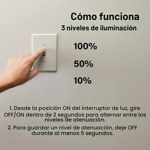 Vista 3 de Feit Electric A19 LED de interruptor a atenuación, E26, 60W Eq, 2700K Blanco suave (2700K Soft White)