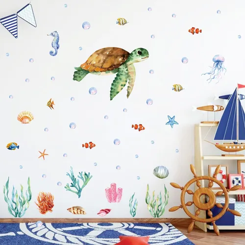 Vista 14 de 208Pcs Pegatinas de Pared de Flores Boho, Calcomanías de Pared de Flores Rosas, Autoadhesivas, Flores Silvestres de Acuarela Neutrales Extraíbles