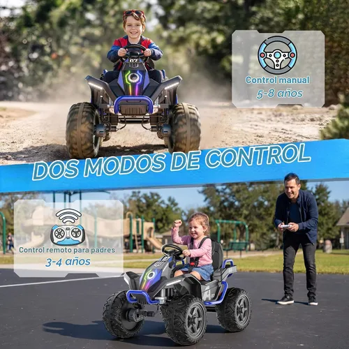 Vista 4 de AceCruisers Juguetes de paseo de 24 V para niños de 3 a 8 años con marco de Azul