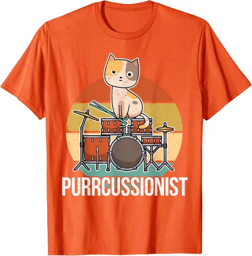 Vista 78 de Funny Percussion Drummer Drumming Drums Saying I Kitten Cat Camiseta, Negro, S