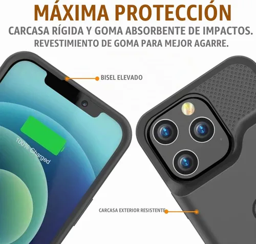 Vista 6 de Alpatronix Funda de batería para iPhone 13 Mini (5.4 pulgadas), funda protectora resistente y delgada portátil extendida con carga inalámbrica