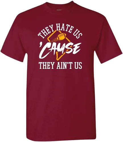 Vista 28 de Xtreme Apparrel They Hate Us 'Cause They Ain't Us Men's T-Shirt for Football Fans Arizona - Camisa negra