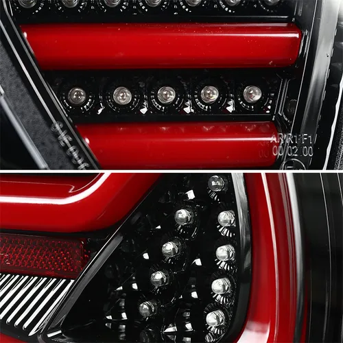 Vista 8 de SPEC-D TUNING Luces traseras LED color negro azabache compatibles con BMW E90 Serie 3 4DR Sedán 2005-2008, conjunto de par izquierdo + derecho