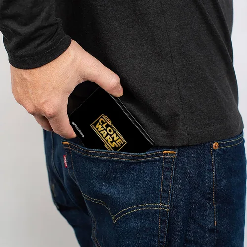 Vista 5 de Buckle-Down Billetera plegable para hombre Star Wars Clone Captain Cody, 4.0" x 3.5", Capitán Clon de Star Wars Cody, Buckle-down Billetera plegable