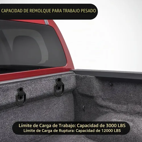 Vista 7 de Nilight Anclaje de amarre con anillo en D, 4 unidades, anillos resistentes de 1/2 pulgada con tornillos en remolque, caja de camión, carga, 12000