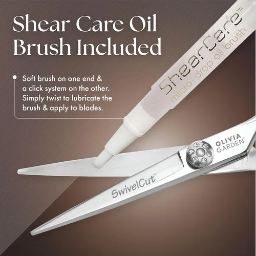 Vista 11 de Olivia Garden SwivelCut - Tijeras de peluquería profesionales para zurdos