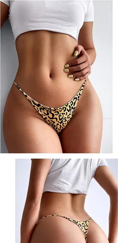 Vista 3 de Aogda Tanga para Mujeres Ropa Interior de Algodón Bragas de Tiro Bajo Mujer Tanga G-String