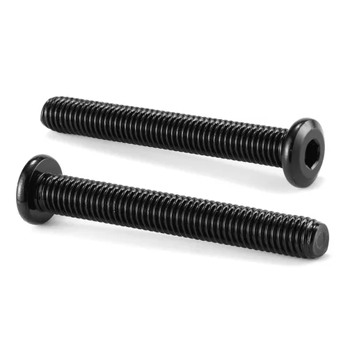 Vista 21 de M5 x 6mm 10Pcs Tornillos de cabeza plana con casquillo hexagonal, 304 Acero inoxidable 18-8, rosca completa, óxido negro de SG TZH