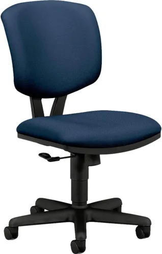Vista 3 de HON Volt - Silla de trabajo con respaldo bajo, silla tapizada para computadora para escritorio de oficina, color azul (H701)