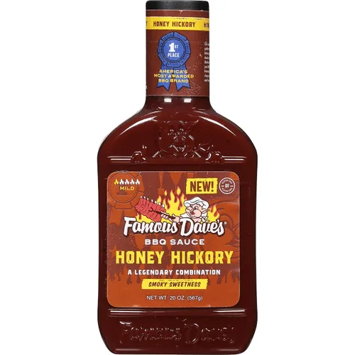 Vista 4 de Famous Dave's Paquete variado de salsa BBQ – 3 unidades, Rich & Sassy, Texas Spit & Honey Hickory (59 onzas)