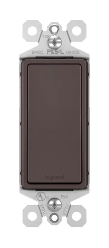 Vista 27 de Legrand - Pass & Seymour - Interruptor de luz radiante de 15 amperios, balancín de un solo polo de bronce oscuro, TM870DBCC10, 1 unidad
