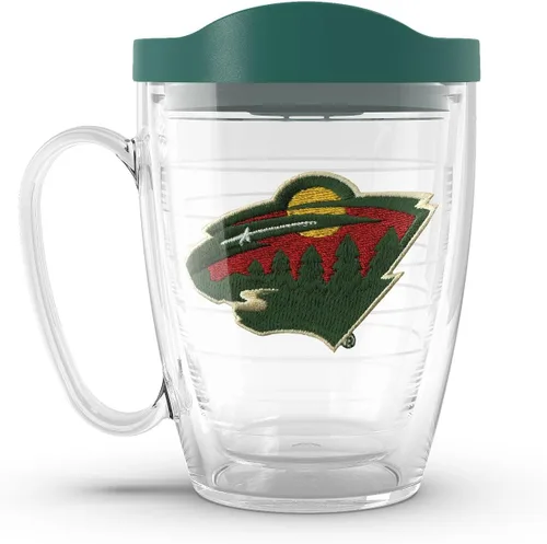 Vista 17 de Taza aislada Tervis de doble pared fabricada en Estados Unidos con logotipo principal de NHL Buffalo Sabres, mantiene las bebidas frías y calientes