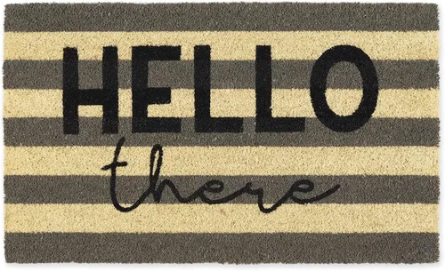 Vista 7 de DII Felpudo de fibra de coco natural, tapete decorativo de Hello Mat, 17x29, Hello Sunshine