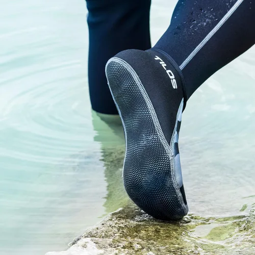 Vista 7 de Tilos 3mm Ankle Neoprene Socks - Hypoallergenic, Non-Slip, Durable Water Socks for Diving, Snorkeling, Water Aerobics & More