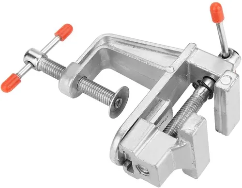 Vista 6 de Mini alicates planos Miniatura Banco Vise Abrazadera de mesa Pinzas planas Prensa de taladro Vice Mesa de aleación de aluminio Herramienta