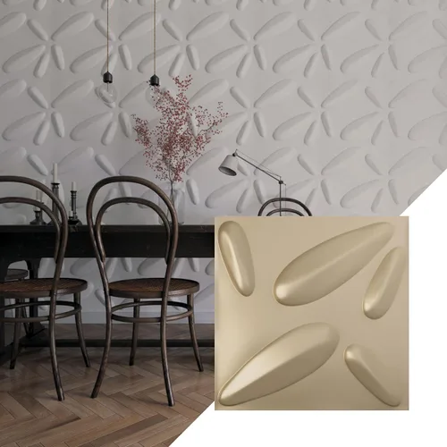 Vista 27 de Ekena Millwork 19 5/8 pulgadas de ancho x 19 5/8 pulgadas de alto, pétalo EnduraWall decorativo 3D, cobre envejecido (cubre 2.67 pies cuadrados).