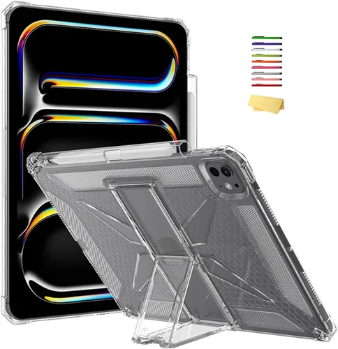 Vista 22 de Clear Stand Case for iPad Air 3 (Air 3rd Generation) 10.5 inch 2019 & iPad Pro 10.5 inch 2017 with Pencil Holder/Kickstand Soft TPU Back Silicone