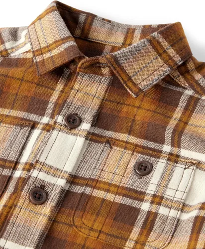 Vista 23 de The Children's Place - Camisa de franela a cuadros con mangas largas y botones para bebés y niños pequeños
