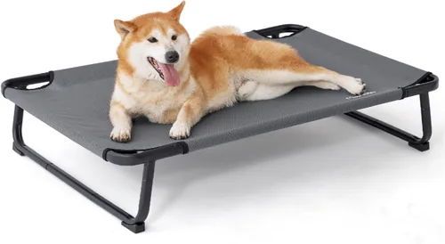 Vista 14 de MADE 4 PETS Cama elevada y refrescante para perros pequeños y medianos: cuna elevada para mascotas con malla transpirable, patas antideslizantes