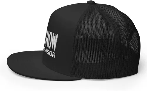 Vista 6 de Shit Show Supervisor - Gorra de camionero de alta calidad, gorra ajustable con corona alta, regalo divertido de broma