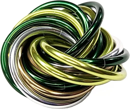 Vista 59 de Bola Fidget Möbii (MultiColor): Herramienta de juguete silenciosa para aliviar el estrés, ansiedad y estimular el ADHD para el hogar, viajes Cromo