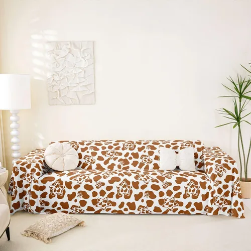 Vista 21 de Erosebridal Funda protectora para sofá, diseño de vaca lechera, diseño de vaca verde manzana, funda acolchada para sofá de animales occidentales
