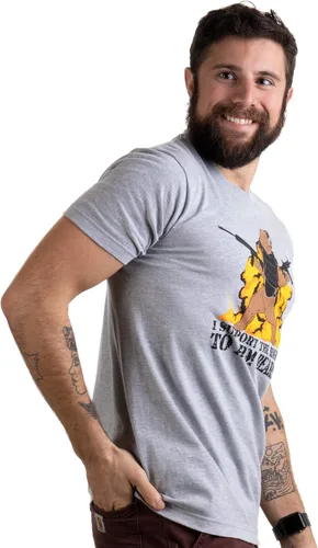 Vista 3 de I Support The Right to Arm Bears Dad Joke Funny Pun Gun Broma Hombre Mujer Camiseta
