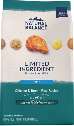 Vista 11 de Natural Balance Alimento seco para cachorros de ingredientes limitados con granos saludables, receta de cordero y arroz integral, 4 libras