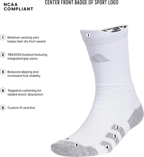 Vista 2 de adidas 5-Star Team Traxion 2.0 Crew Calcetines (1 par)