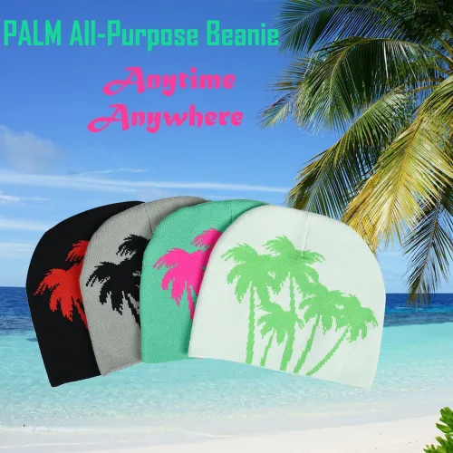 Vista 3 de Gorro multiusos de palma, gorro Y2K Hiphop de moda, multifuncional, ligero, Skullies, para correr y entrenar