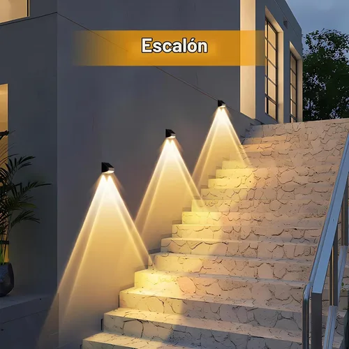 Vista 8 de Luces solares de valla súper duraderas al aire libre, luces de cubierta impermeables, perfectas para días de invierno y lluviosos, iluminación solar