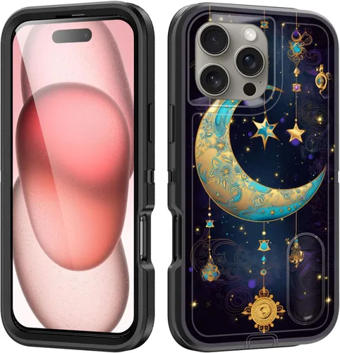 Vista 49 de Funda para iPhone Air con soporte integrado, a prueba de golpes, polvo y caídas, 3 capas, grado militar, funda protectora para iPhone Air de 6.5