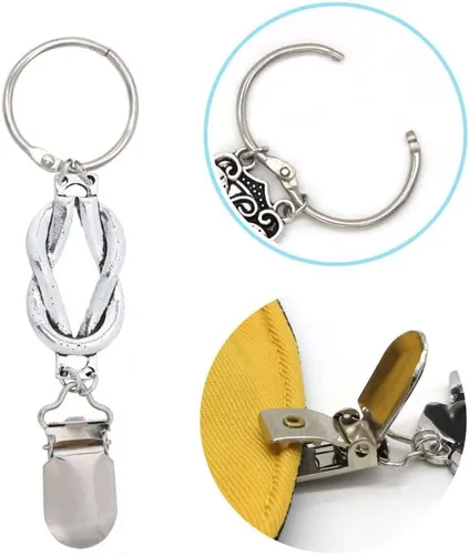 Vista 3 de HZYFPOY 4 clips para sombrero para bolso de viaje, mochila, equipaje, sombrero de compañero, soporte para sombrero, clip portátil para bolsa