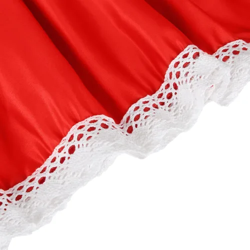 Vista 6 de Disfraz de Caperucita Roja para Niñas, Disfraz de Halloween con capa, diadema, bolsa de calabaza