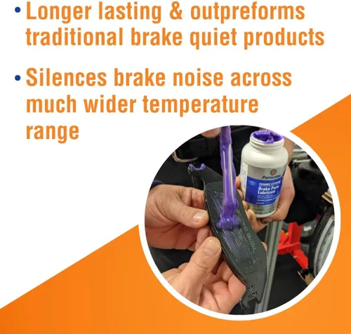 Vista 9 de Permatex 24125 Lubricante de cerámica para piezas de freno extremo, 8 onzas, paquete de 1 Lubricante de piezas de freno extremo de cerámica