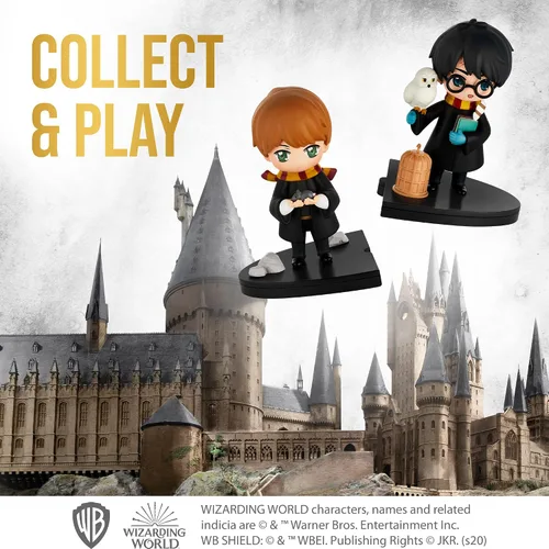 Vista 6 de P.M.I. Harry Potter - Figuras de 3.1 in con estampadores, colección premium, paquete de 2 cajas con ventana (S2)