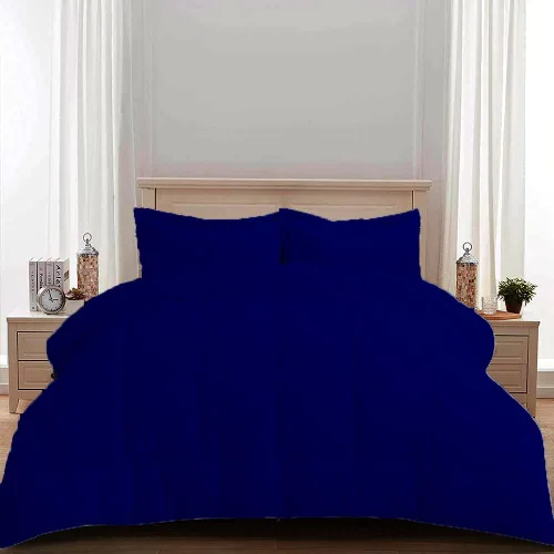 Vista 13 de Edredón 100% algodón egipcio de 500 GSM, súper suave, relleno alternativo de plumón con 2 fundas de almohada, colección de insertos para clima frío